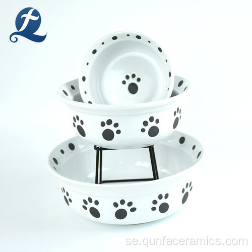 Anpassad matning av bärbart dricksvatten hundskål keramik